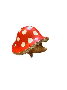 DcUK Carved Toadstool Hedgy Garden Hedgie Wooden Hedgehog Figurine Art Decor